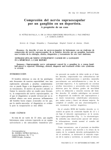 Compresión del nervio supraescapular por un ganglión en un