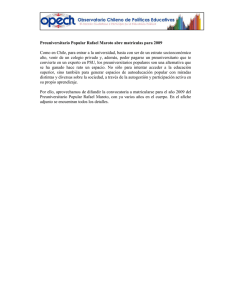 Preuniversitario Popular Rafael Maroto abre matrículas