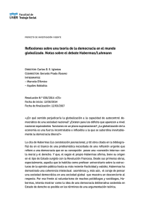 Reflexiones sobre una teoría de la democracia en el mundo