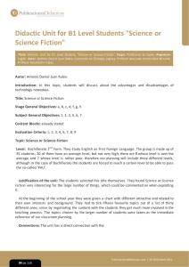 Didactic Unit for B1 Level Students "Science or Science Fiction"