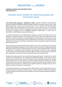 ARGENTINA TO THE WORLD