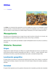 Civilización Hitita: Origen, Cultura y Batalla de Kadesh