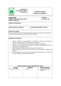 PERFIL DE CARGO Asistente de Auditoria