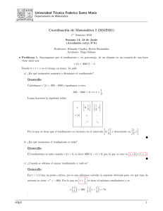 Universidad Técnica Federico Santa Mar´ıa Coordinación de