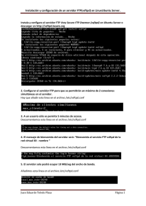 Instalación y configuración de un servidor FTP(vsftpd) en