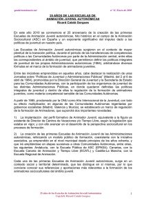 25 AÑOS DE LAS ESCUELAS DE ANIMACIÓN JUVENIL
