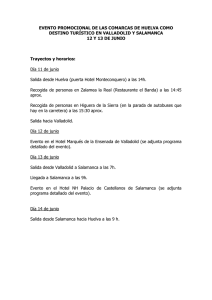 trayectos y horarios valladolid y salamanca