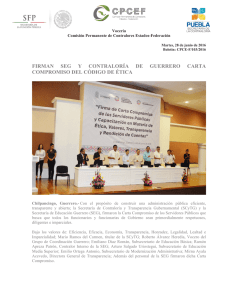 Firman SEG y Contraloría de Guerrero Carta Compromiso - CPCE-F