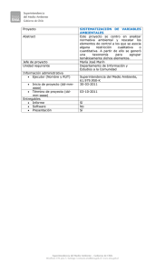 Proyecto SISTEMATIZACIÓN DE VARIABLES AMBIENTALES