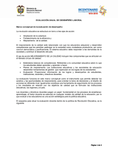 EVALUACIÓN ANUAL DE DESEMPEÑO LABORAL Marco