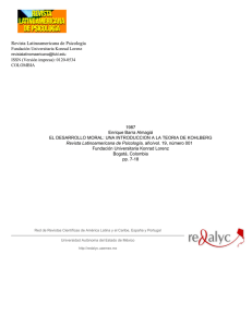 Desarrollo Moral: Teoría de Kohlberg - Revista de Psicología