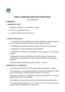 LENGUA Y LITERATURA CASTELLANA 2º BACHILLERATO