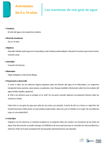 Aventuras de una Gota de Agua: Actividad Educativa