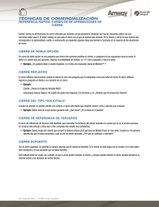 TÉCNICAS DE COMERCIALIZACIÓN