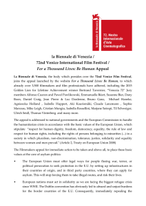 la Biennale di Venezia / 72nd Venice International Film Festival / For