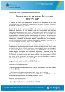 Comunicado de prensa - Ministerio de Ciencia, Tecnología e