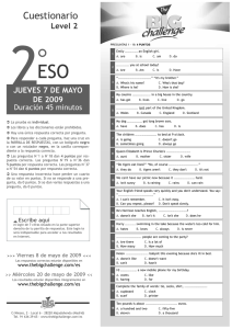 Cuestionario - The Big Challenge