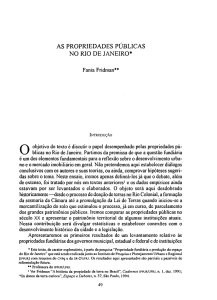 AS PROPRIEDADES PÚBLICAS NO RIO DE JANEIRO*