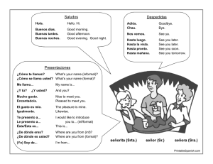 Spanish Greetings & Introductions: Learn Basic Phrases