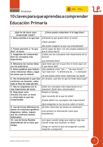 10 claves para que aprendas a comprender Educación Primaria