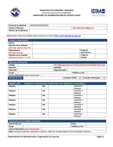 Este Formulario debe enviarse al correo