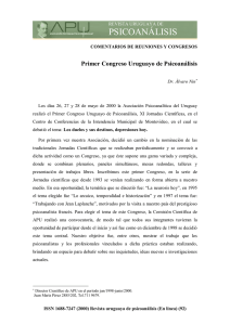 Primer Congreso Uruguayo de Psicoanálisis