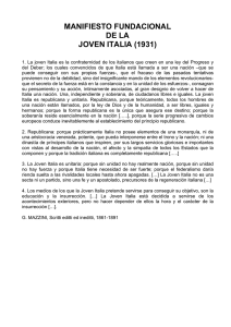 manifiesto fundacional de la joven italia