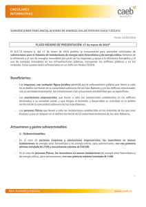 CIRCULARES INFORMATIVAS Beneficiarios: Actuaciones y gastos