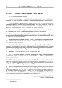 Undécimo Programa General de Trabajo, 2006-2015