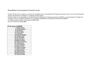 Resultados Convocatoria Conecta Joven