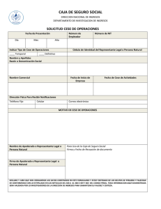 solicitud cese de operaciones
