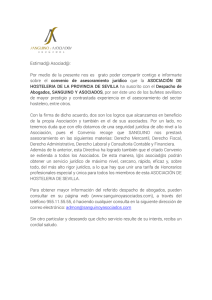 Estimad@ Asociad@: Por medio de la presente nos es grato poder