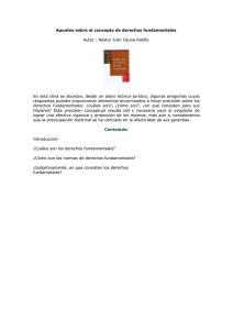 Apuntes sobre el concepto de derechos fundamentales Autor