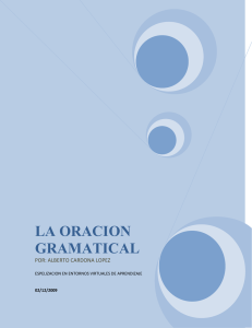 la oracion gramatical