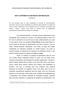 dor e sofrimento num mundo sem mediação