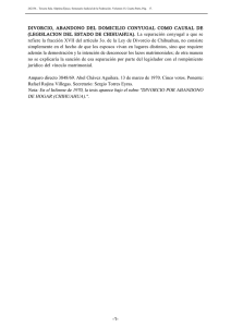 DIVORCIO, ABANDONO DEL DOMICILIO CONYUGAL COMO