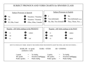 basic conjugating chart - Hamilton Local Schools
