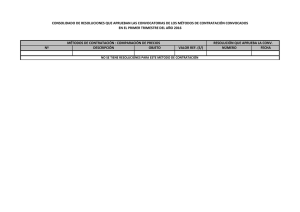 Nº DESCRIPCIÓN OBJETO VALOR REF. (S/) NÚMERO