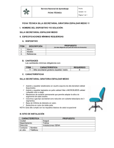 ficha técnica silla secretarial giratoria espaldar medio 11 i. nombre