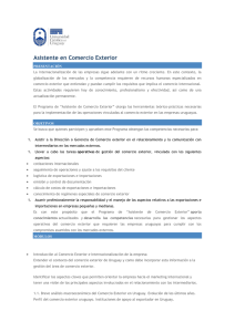 Asistente en Comercio Exterior