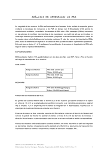 ANÁLISIS DE INTEGRIDAD DE RNA