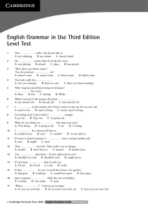 English Grammar Level Test
