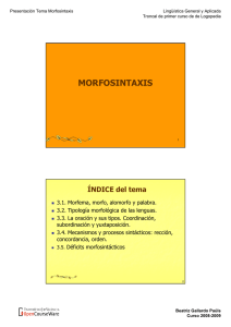 morfosintaxis - OCW-UV