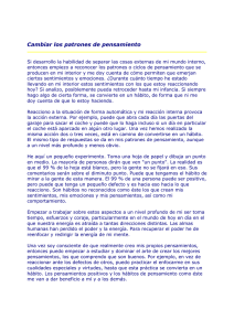 Cambiar los patrones de pensamiento