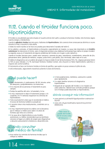 11.12 Cuando el tiroides funciona poco. Hipotiroidismo