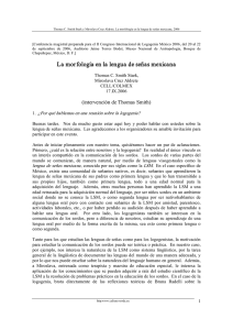 Morfología en la Lengua de Señas Mexicana (LSM) - Ponencia
