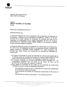 consumidora mediante nota con fecha 24 de marzo de 201s, es de