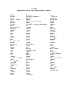 Anexo IV Países miembros de la Organización Mundial de