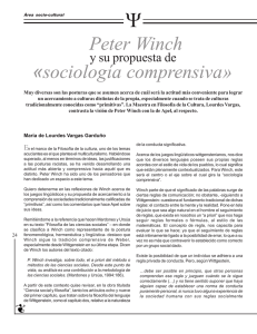 Peter Winch «sociología comprensiva»