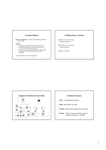 Conceptos Básicos Clasificación por Tamaño Esquema de Redes